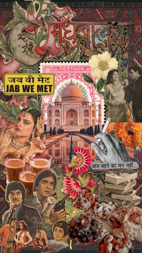 Bollywood Collage, Culture Collage, Cat Phone Wallpaper, Pakistani Culture, Collage Wallpaper, Indian Culture, Brown Girl, Restaurant Interior, Film Industry