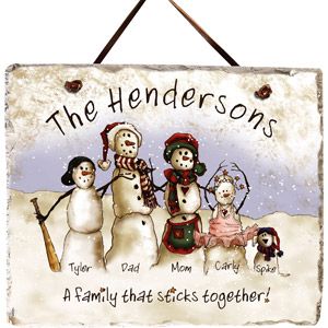 Personalized Snowmen Stick Family Slate Bday Gifts For Him, Stick Family, Easy Christmas Gifts, Diy Gifts For Kids, Gifts For Beer Lovers, Family Christmas Ornaments, Easy Diy Gifts, Christmas Gifts For Him, Christmas Gift For Dad