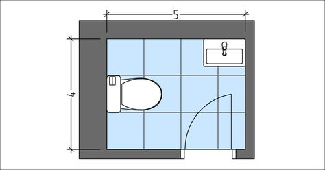 5 Best 4x5 Powder Room Layout Plans for Home - On Point 4 X 5 Powder Room Layout, Powder Room Size Layout, Powder Room Layout, Powder Room Dimensions, Layout Plan, Small Vanity, Powder Room Design, House Decorations, Room Planning