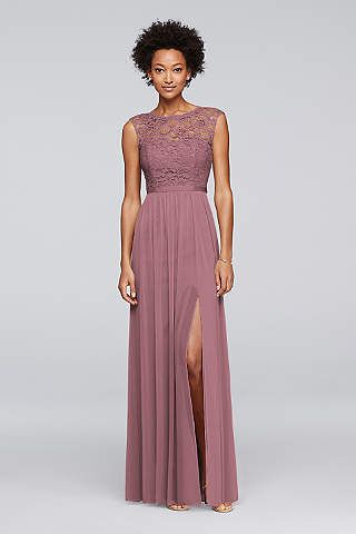 View Sleeveless Boatneck Bridesmaid Dress at David's Bridal Mauve Bridesmaid Dress, Davids Bridal Bridesmaid, Strapless Chiffon Dress, Wrap Dress Bridesmaid, Mesh Bridesmaids Dress, Davids Bridal Bridesmaid Dresses, Halter Bridesmaid Dress, Bridesmaid Dressing Gowns, Lace Bridesmaids