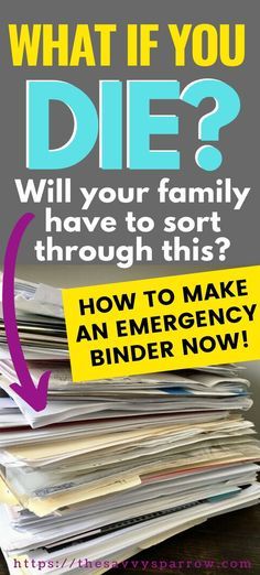 Family Emergency Binder, Estate Planning Checklist, Emergency Binder, Emergency Prepardness, When Someone Dies, Family Binder, Organizing Paperwork, Emergency Preparedness Kit, Life Binder