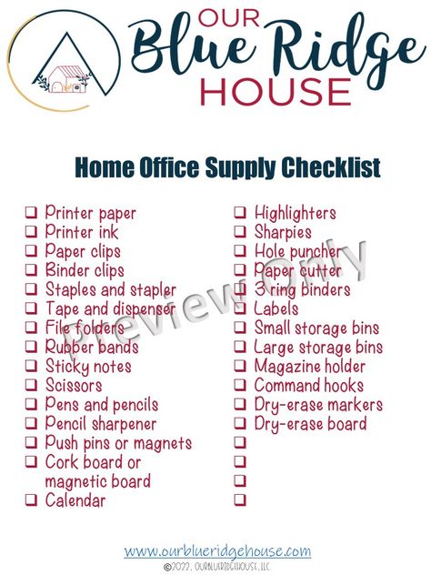 Office Supply Closet, Office Supplies Closet, Office Supplies Checklist, Work Desk Organization, Organize Office Space, Supply Closet, Office Supplies List, Organize Office, Organized Office