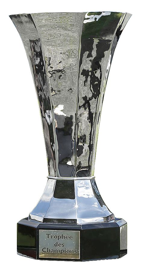 The Trophée des Champions, is a French association football trophy contested in an annual match between the champions of Ligue 1 and the winners of the Coupe de France.  It is equivalent to the Super Cups found in many countries. Actual Winner (2019) is: Paris Saint Germain Football Trophy, Logo Club, Football Cups, Football Trophies, Trophies And Medals, Champions Trophy, Trophy Design, Wallpaper Earth, Uber Eats