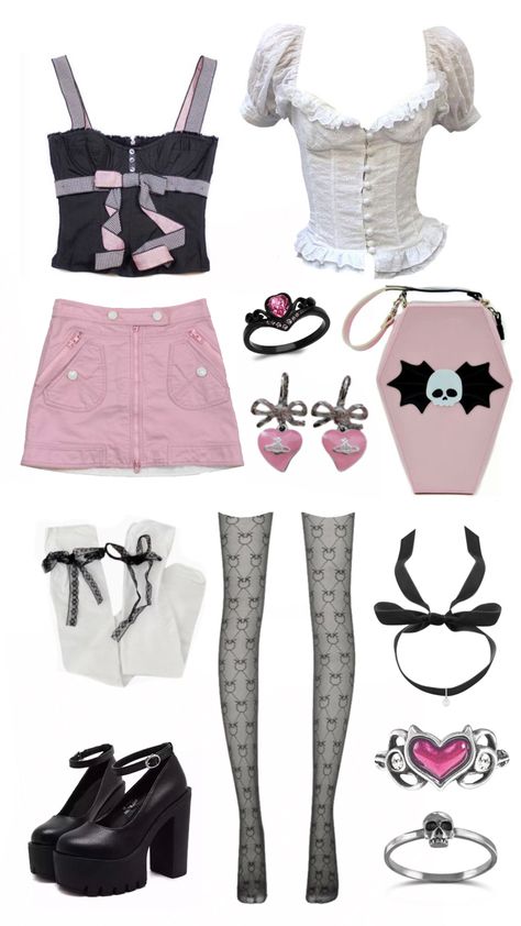 Draculora Inspired Outfits, Draculaura Themed Outfit, Draculara Outfits Monster High, Alternative Fashion Pink, Draculara Inspired Fit, Draculaura Outfit Ideas, Monster High Draculaura Outfits, Draculaura Closet, Monster High Outfit Ideas