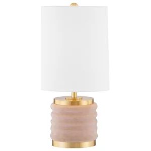 Bethany 1-Light Table Lamp - Contemporary - Table Lamps - by Hudson Valley Lighting | Houzz Styling A Bookcase, Rosy Blush, Prim And Proper, Mini Table Lamps, Nelson Bubble Lamp, Loll Designs, Bubble Lamps, Contemporary Table Lamps, Mini Table