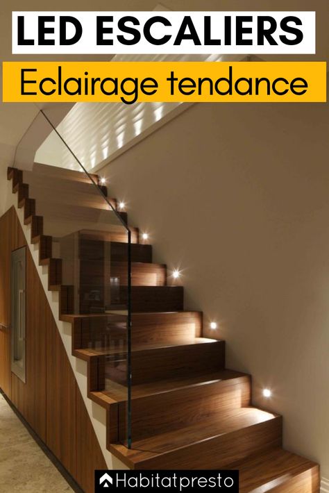 Éclairer un escalier avec des LED : 5 idées faciles et tendance eclairage escalier, led pour escalier, eclairage escalier led, spot escalier, lumiere escalier, eclairage marche escalier, ruban led pour escalier, lumière escalier led, bandeau led escalier, spot led encastrable  #staircase #staircaselighting #stairs #architecture #architecturallighting #architecturelovers #lightingideas #lightinginspiration #exteriordesign #exteriors #designer #homedecor #décorideas #style #designideas Lighting Staircase, Light Staircase, Led Staircase, Staircase Light, Modern Window Grill, Home Depot Paint, Stair Lights, Escalier Design, Wooden Main Door