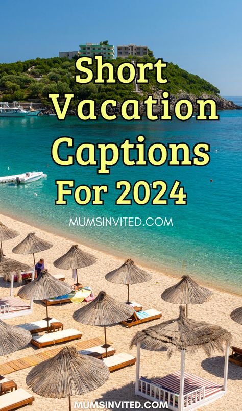 Vacay Quotes Instagram, Vacay Insta Captions, Vacation Quotes Beach, Summer Vacation Quotes, Vacation Quotes Funny, Family Vacation Quotes, Summer Instagram Captions, Summer Beach Quotes, Vacation Captions