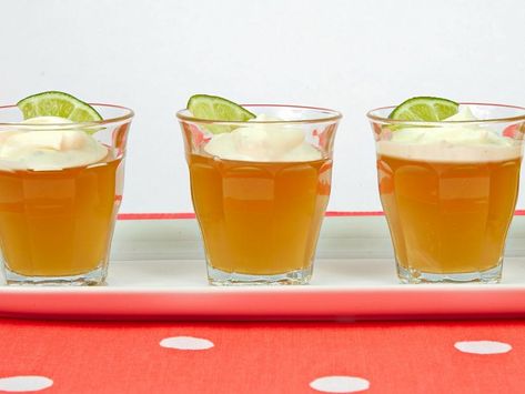 Beer Gelatin Shots Recipe | Food Network Kitchen | Food Network Tequila Cream, Hello Shots, Key Lime Pie Martini, Summer Appetizer Recipes, Homemade Ginger Ale, Beer Olympics, Beer Shot, Creme Brulee French Toast, Summer Appetizers Easy