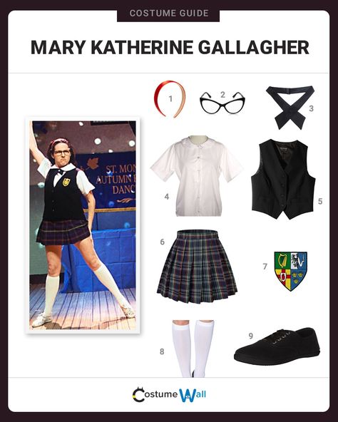 Get dressed like Mary Katherine Gallagher, the hilarious character from Saturday Night Live and the movie Superstar. Saturday Night Live Characters Costume Ideas, Easy Creative Halloween Costumes, Mary Catherine Gallagher, Mia Thermopolis Costume, Mary Katherine Gallagher, Best Costume Award, Work Costumes, Epic Halloween Costumes, Mia Thermopolis