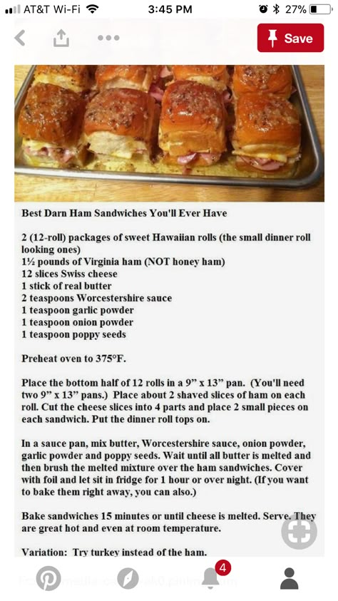 Poppyseed Sliders, Hot Ham And Cheese Sliders, Hot Ham And Cheese, Ham And Cheese Sliders, Cheese Sliders, Slider Recipes, Delicious Sandwiches, Ham And Cheese, Dinner Rolls