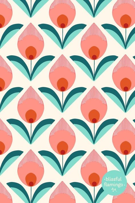 Repeating Pattern Design, Fabric Home Decor, Pattern Design Inspiration, Textile Pattern Design, Geometric Flower, Logo Creation, Design Textile, Floral Prints Pattern, Motif Design