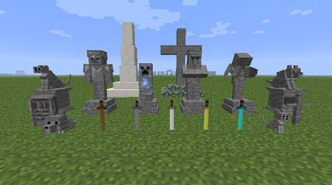 Gravestone mod makes minecraft creepier! Technoblade Memorial, Mojang Minecraft, Minecraft Forge, All Minecraft, Minecraft Construction, Minecraft Games, Minecraft House Designs, Minecraft Stuff, Cool Minecraft