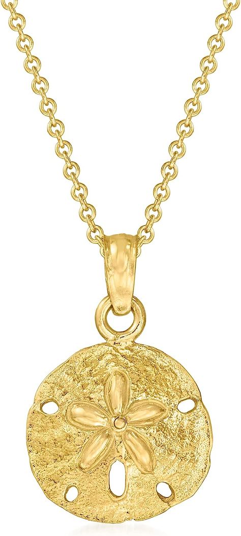 Amazon.com: Ross-Simons 14kt Yellow Gold Sand Dollar Pendant Necklace. 18 inches : Clothing, Shoes & Jewelry Gold Sand, Sand Dollar, Shoes Jewelry, Shoe Jewelry, Yellow Gold, For Free, Pendant Necklace, Pendant, Yellow