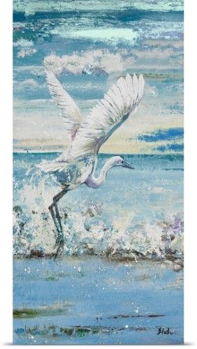 Birds Painting Acrylic Canvases, Florida Wall Art, Idea Paint, Beachy Art, Coastal Birds, White Egret, Birds Art, Wildlife Paintings, Shorebirds