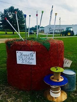 round hay bale decorating ideas - Search Images Round Hay Bale Decorating Ideas, Hay Bale Decorating Ideas, Hay Bales, County Fair, Decorating Ideas, Halloween, Blue