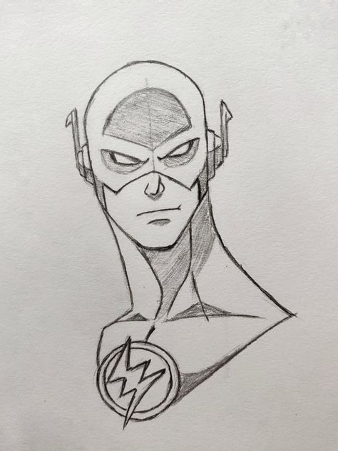 It's a pencil sketch of The Flash from The Justice League cartoon Justice League Drawings, The Flash Sketch, The Flash Drawing, Justice League Cartoon, Flash Sketch, Flash Drawing, The Justice League, Barry Allen, The Justice