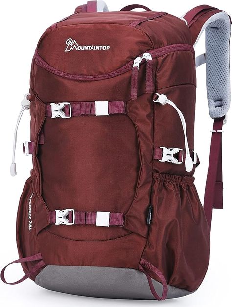 Amazon.com: MOUNTAINTOP 28L Hiking Backpack for Women Outdoor Backpack for Camping Cycling and Traveling, 20.5×12.2×6.3 IN, Jujube Red : Sports & Outdoors Hiking Bagpack, Girls Hiking, Backpack Hiking, Red Backpack, Hiking Bag, Backpack For Women, Outdoor Backpacks, Sell On Amazon, Hiking Backpack