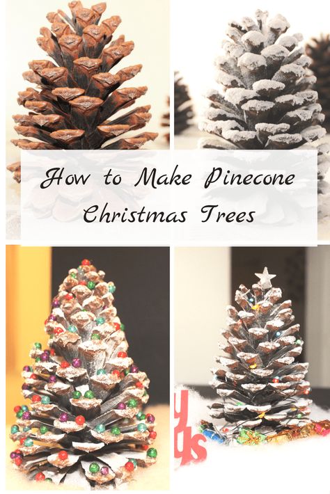 Large Pine Cone Christmas Tree, What To Do With Large Pine Cones, Pinecone Christmas Trees Diy, Decorated Pine Cones For Christmas, Pine Cone Trees Christmas, Christmas Decor Ideas Pine Cones, Pinecone Trees Christmas, Pine Cone Christmas Trees, Diy Pinecone Christmas Tree