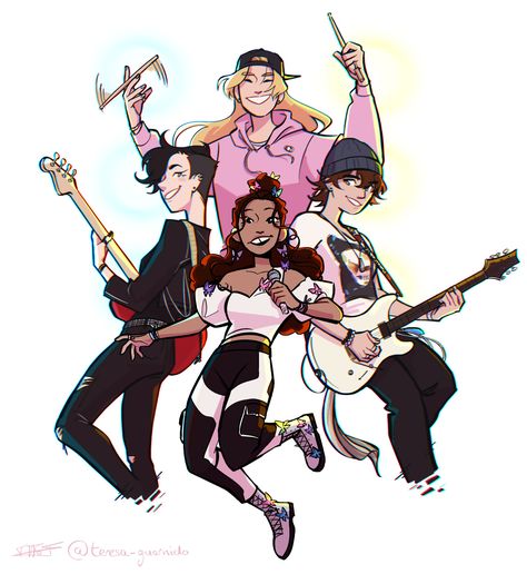 Band Drawing Poses, Band Poses Drawing Reference, Band Base Drawing, Guitarist Pose Reference Drawing, Concert Drawing Reference, Rock Band Pose Reference, Band Drawing Reference Poses, Drummer Pose Reference Drawing, Music Poses Drawing