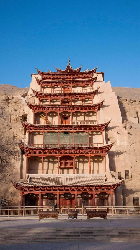 Dunhuang,Gansu Province,China Town Layout, Castle Layout, Dunhuang, Asian Architecture, Anime Galaxy, Chinese Architecture, China Travel, Travel Inspo, Historical Sites