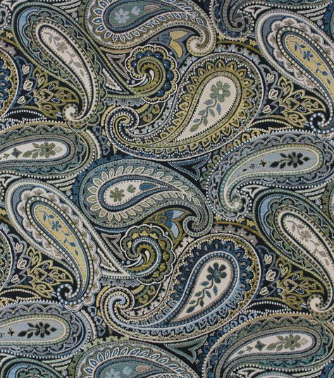 Motifs Art Nouveau, Peacock Fabric, Velvet Upholstery Fabric, Fabric Prints, Dark Blue Background, Decor Essentials, Furniture Upholstery, How To Make Pillows, Paisley Design