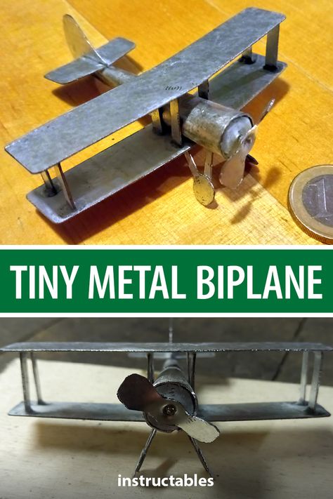 Sheet Metal Crafts, Metal Airplane, Soda Can Crafts, Airplane Kids, Kids Part, Toy Plane, Diy Welding, Pinterest Diy Crafts, Metal Craft