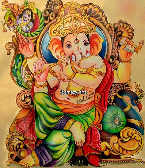 Ganpati bappa rangoli  design Ganapati Colour Pencil Drawing, Ganesh Colour Drawing, Ganesh Ji Drawing Colour, Vinayaka Paintings, Ganesh Art Paintings Beautiful, Ganesh Ji Painting On Canvas, Ganesh Ji Art, Vinayagar Drawing, Ganapati Drawing