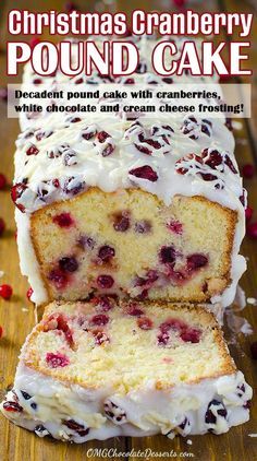 Christmas Cranberry Pound Cake, Cranberry Pound Cake, Cranberry Recipes Dessert, Easy Dessert Recipes Christmas, Christmas Cranberry, Cranberry Dessert, Christmas Desserts Easy, Cake Christmas, Cranberry Recipes