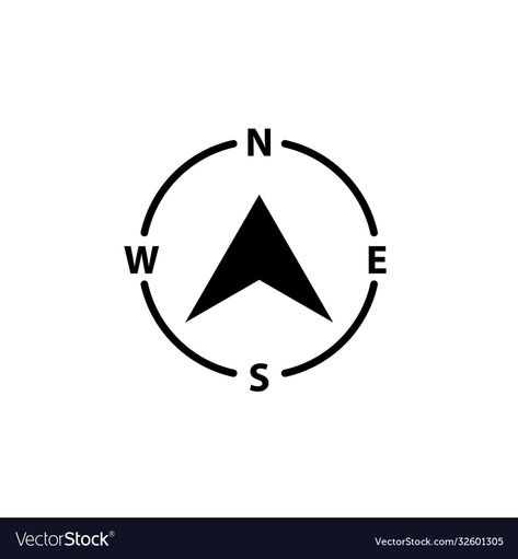 North Compass, North Arrow, Compass Vector, Compass Icon, Compass Logo, Logo Shapes, Logo Icon, Graphic Design Posters, Logo Icons