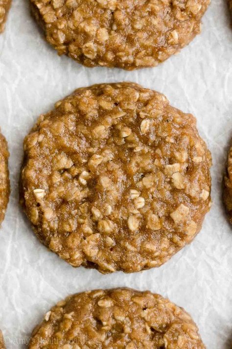 This healthy banana oatmeal cookies recipe is quick & easy to make! They’re soft & chewy with a delicious, naturally sweet banana flavor. A great way to use ripe bananas — and you probably have everything you need to make them already! ♡ (low calorie, clean eating, vegan, egg free, dairy free & great gluten free options!) banana oatmeal cookies healthy clean eating. easy vegan banana oatmeal cookies. healthy banana oatmeal cookies no sugar. banana oatmeal cookies no egg. Clean Oatmeal Cookies, Vegan Banana Cookies, Healthy Banana Oatmeal Cookies, Healthy Oat Cookies, Banana Oatmeal Cookies Healthy, Oatmeal Cookie Recipes Healthy, Banana Cookies Healthy, Healthy Banana Oatmeal, Almond Butter Oatmeal