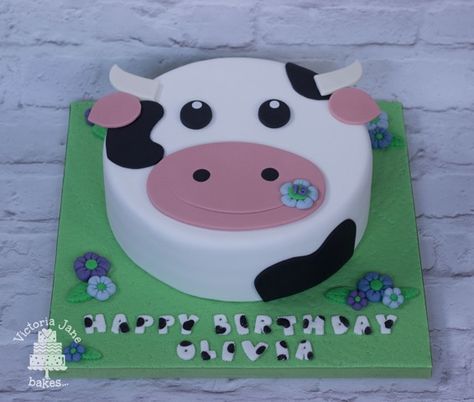 Cow Face Cake Cow Face Cake, Cow Birthday Cake, Boys First Birthday Cake, Cow Birthday Parties, Face Cake, Cow Cakes, Fondant Cake Designs, Baked With Love, Cake Templates