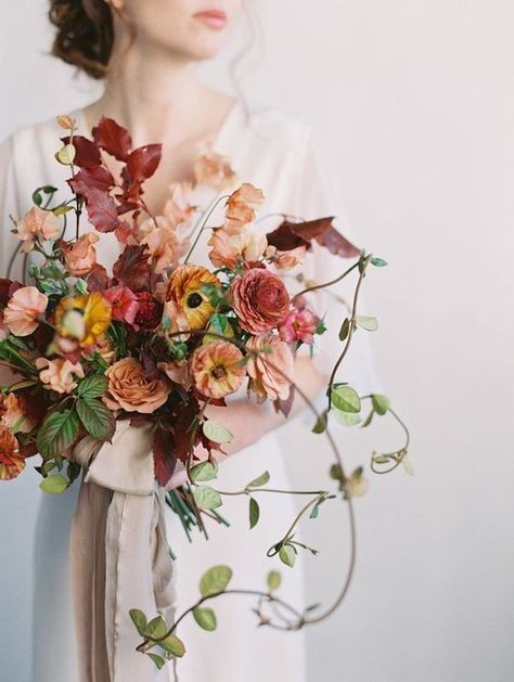 Bridesmaid Bouquet Alternatives, Moody Autumn, Fall Bridal Bouquet, Earth Tone Wedding, Blush Bridal Bouquet, Jessica White, Silk Bridal Bouquet, Bridal Bouquet Pink, Bridal Bouquet Fall