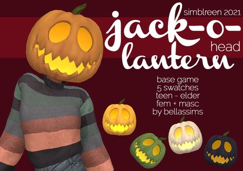 Sims 4 Simblreen, Sims Funny, Los Sims 4 Mods, Sims 4 Cas Mods, Sims 4 Anime, Cc Clothes, Lantern Head, Puppet Patterns, The Sims 4 Packs