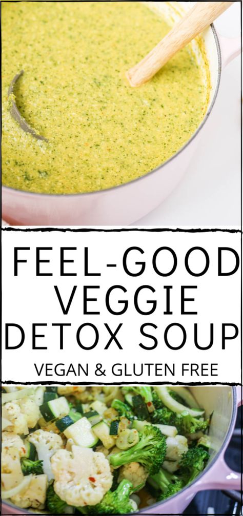 Veggie Detox Soup, Cleanse Soup, Spicy Cabbage, Vegan Detox, Detox Soup, Vegan Soup Recipes, Veggie Soup, Savory Vegan, Vegan Soups