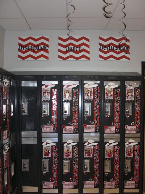 Locker room decor Cheer Locker Room Ideas, Baseball Locker Room Decorations, Dance Locker Room, Drill Team Locker Decorations, Locker Room Decorations Basketball, Cheer Locker Room Decorations, Lockeroom Decorations, Dance Locker Decorations, Locker Room Decorations Volleyball