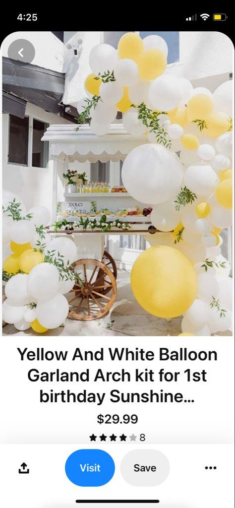 Italian Baby Showers, Italian Bridal Showers, Lemon Themed Bridal Shower, Lemon Theme, Backyard Birthday Parties, Bridal Shower Balloons, Bridal Shower Backdrop, Backyard Birthday, Etsy Diy