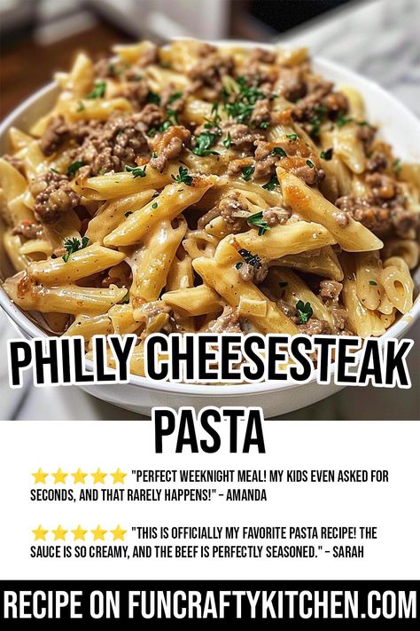 Philly Cheesesteak Pasta Cheesesteak Pasta Recipe, Philly Cheesecake Pasta, Philly Pasta, Philly Cheese Steak Pasta, Cheese Steak Pasta, Pasta Recipe Creamy, Philly Cheesesteak Pasta, Cheesesteak Pasta, Beef And Onions