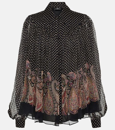 Find Etro Paisley Silk Blouse on Editorialist. Material: 100% silk. Care instructions: dry clean. Made in Italy. Interlining: 100% polyester. Closure: buttoned front. Buttoned cuffs. Couture 2024, Etro Paisley, Resort Beach, Hacks Clothes, Fashion Hacks Clothes, Fashion Hacks, Urban Chic, Bridal Couture, Beach Wear