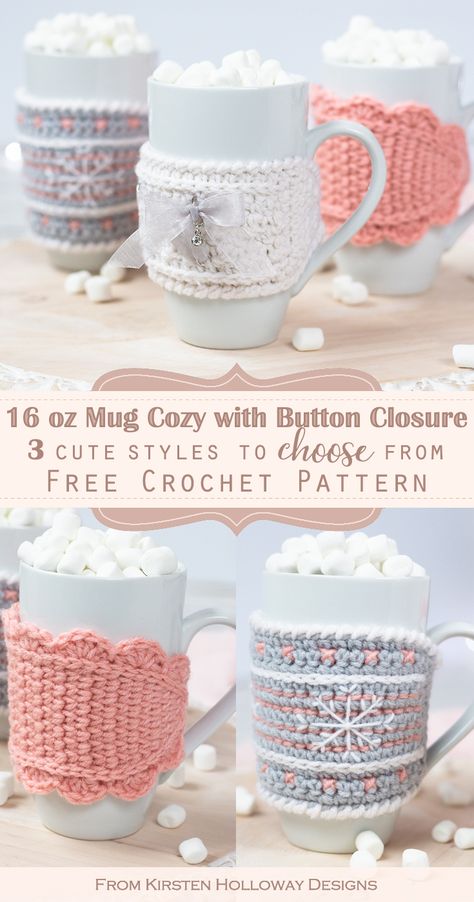 Free Crochet Mug Cozy, Cozy Cup Crochet Pattern, Christmas Crochet Crafts To Sell, Crochet Coffee Mug Cozy Free Pattern, Crochet Cup Cozies Free Pattern, Crochet Gifts To Make, Crochet Mug Cozy Pattern, Crochet Cup Sleeve Free Pattern, Mug Cosy Crochet Pattern