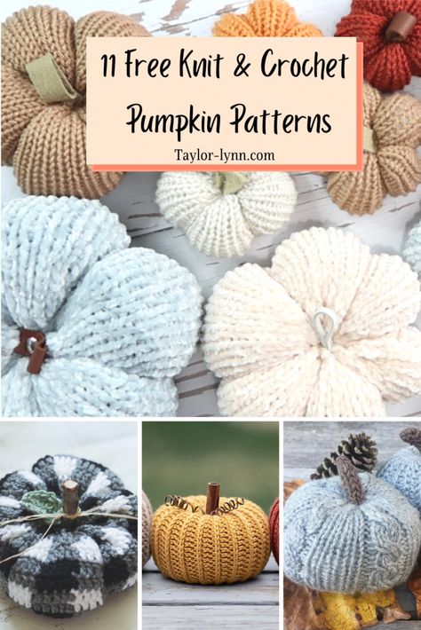 Free Knit and Crochet Pumpkin Patterns - Crochet Pumpkin Patterns, Pumpkin Patterns Free, Pumpkin Patterns, Decorating For Fall, Biggest Pumpkin, Basic Embroidery, Velvet Yarn, Rustic Pumpkin, Knitting Blogs