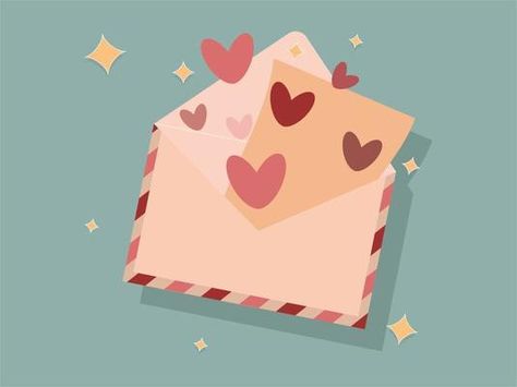 Love letters and envelopes for Saint Valentine day 17549304 Vector Art at Vecteezy Letter Illustration Envelope, A Letter Love, Valentines Illustration, Letter Love, Cute Envelopes, Love Message, Envelope Design, Saint Valentine, A Letter