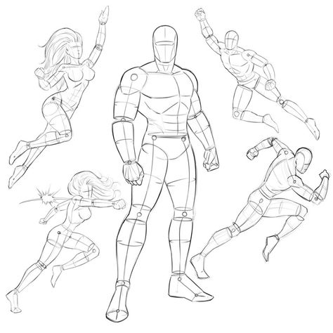 Poses Superhero, Superhero Reference, Drawing Ideas Easy For Teens, Studies Drawing, Superhero Poses, Superhero Sketches, Easy Pencil Drawings, Body Male, Comic Superhero