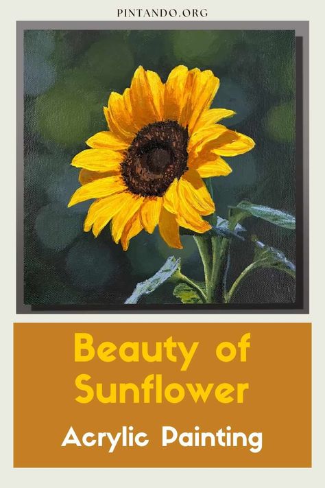 Embrace the radiant allure of sunflowers with our 'Beauty of Sunflower: Acrylic Painting' tutorial. Explore the world of acrylics as we uncover the secrets to capturing the vibrant hues and intricate details of these iconic blooms. From beginners to seasoned artists, this tutorial promises an artistic journey filled with inspiration and self-discovery. Let's create a masterpiece and celebrate the timeless beauty of sunflowers together! 🌻🎨 Sunflowers Painting Easy, Acrylic Art For Beginners Step By Step, Acrylic Sunflower, How To Paint Sunflowers Acrylic, Sunflower Acrylic Painting, Sunflowers Painting, Sunflower Painting Acrylic, Realistic Sunflower Painting, Sunflower Painting Video