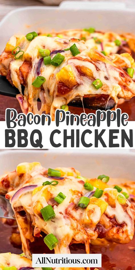 Healthy dinners for two is so easy with this delicious pineapple bbq chicken with bacon dish. It's one of the best high protein recipes to add to your collection of chicken dinner recipes. Enjoy as busy weeknight meals or simple chicken meal prep. This lazy high protein recipe is just what you need when you have no time to do a lot of prepping. Bacon Pineapple Bbq Chicken, Healthy Meal Prep Supper Ideas, Health Simple Meals, High Protein Family Friendly Meals, High Protein Low Carb Recipes Dinner Chicken, Healthy Recipes Losing Weight Meals, Lunch Prep High Protein, Healthy Recipes With Bacon, Lactose Free Dinner Recipes