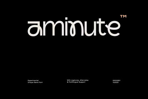 Aminute - Experimental Unique Sans Font, Sans-Serif ft. food & aesthetic - Envato Elements Top Free Fonts, Font Love, Sans Serif Typography, Police Logo, Sans Font, University Logo, Font Pairing, Logo Fonts, Envato Elements