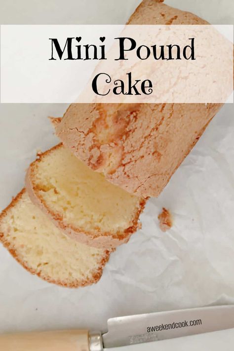 Pound Cake For 2, Small Cake Gift Ideas, Pound Cake For One, Easy Mini Loaf Cakes, Small Pound Cake Loaves, Small Loaf Cake Recipes, Small Batch Pound Cake Recipe, Small Batch Pound Cake, Pound Cake For Two