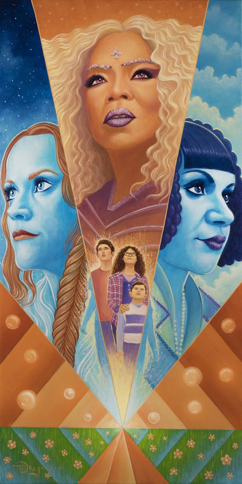 See a First Look at the Artwork From “A Warrior Showcase: An Art Celebration of A Wrinkle in Time” A Wrinkle In Time Art, A Wrinkle In Time Fanart, Wrinkle In Time Art, Drawings Of Characters, Gugu Mbatha Raw, Wrinkle In Time, Disney Live Action Movies, Disney Fine Art, Disney Live