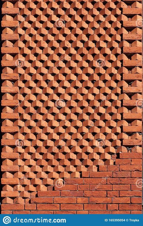 Modern brick wall pattern stock photo. Image of texture - 165395054 Brick Texture Wall, Modern Brick Wall, Brick Wall Pattern, Architectural Background, Compound Wall Design, Brick Store, Compound Wall, Brick Art, Wall Pattern