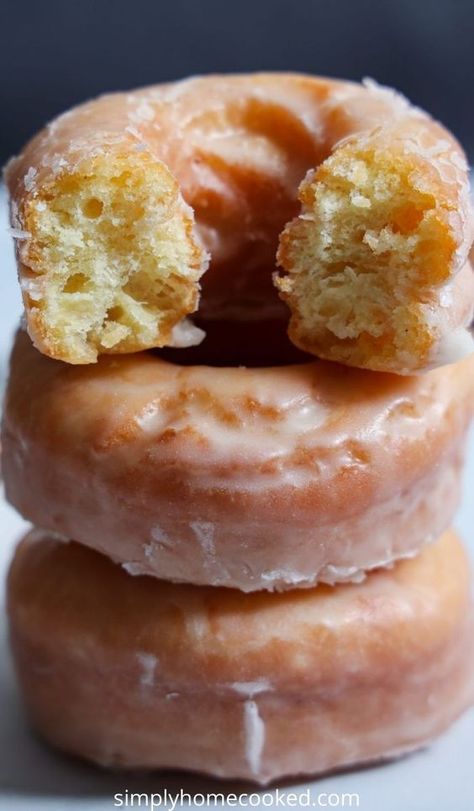 These Old Fashioned Sour Cream Donuts are deliciously soft and cakey on the inside, but with a nice crust on the outside, that’s covered in a sweet vanilla glaze. You have got to try these perfect donut shop donuts. Vegan Old Fashioned Donut Recipe, Old Fashioned Sour Cream Doughnut, Chicken Recipes Sour Cream, Desserts With Sour Cream, Recipes Sour Cream, Recipes With Sour Cream, Cream Donut Recipe, Sour Cream Donut, Doughnut Recipes