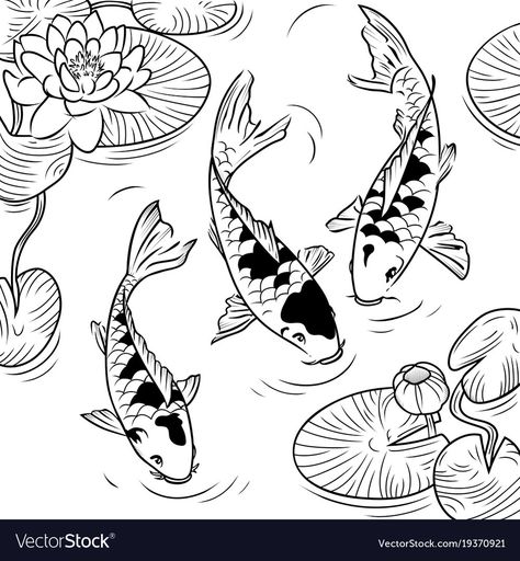 Koi Fish Colors, Koi Painting, Koi Fish Drawing, Fish Coloring Page, Koi Art, Japanese Watercolor, Arte Alien, Koi Fish Tattoo, Carpe Koi